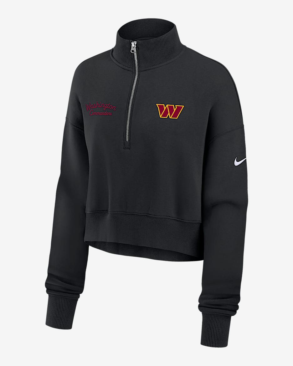 Nike Washington スウェットシャツ Washington Commanders Phoenix Women's Nike NFL Cropped 1/4